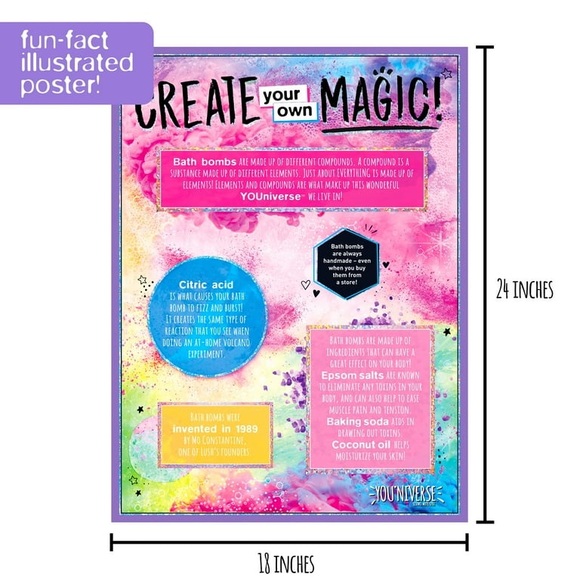 YOUniverse D.I.Y. Mix and Mold Galactic Bath Bombs - Picture 5 of 5